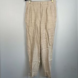 Claiborne Men's Tan Linen Blend Pants Size 32W 32L EUC